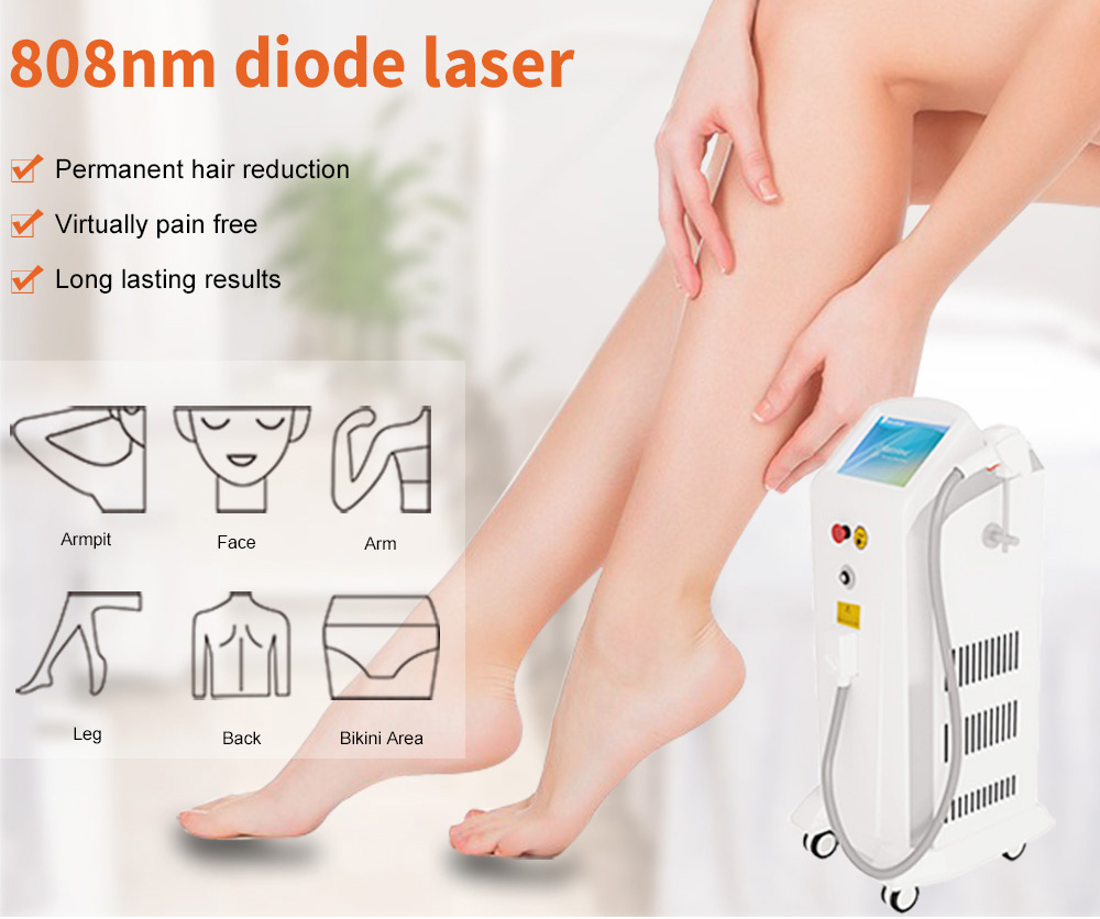 808 Diode Laser Permanent Hair Removal Machine