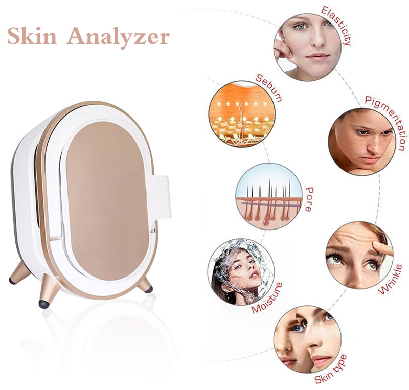 3D full face skin analysis beauty machine facial camera magic mirror pigmentation analysis device acne analyzer