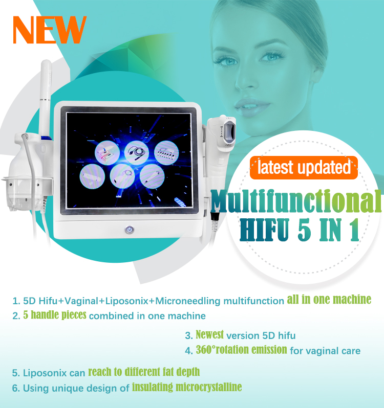 5D Hifu Liposonix V-max multifunction all in one hifu machine